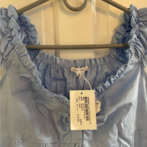 Love Tree Light Blue Ruffle Top - Picture 2 of 5